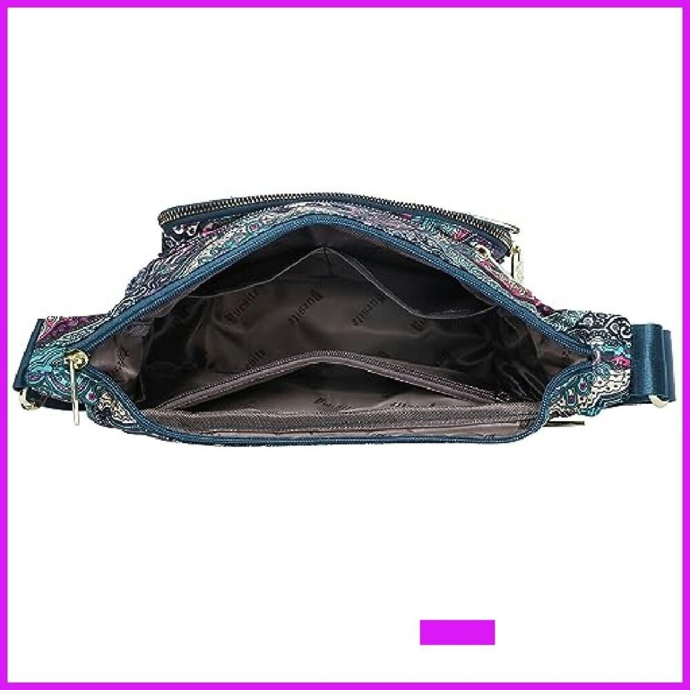Lightweight Nylon Tote Crossbody Satchel Multiple Pockets Anti-Theft Design - Picture 8 of 8